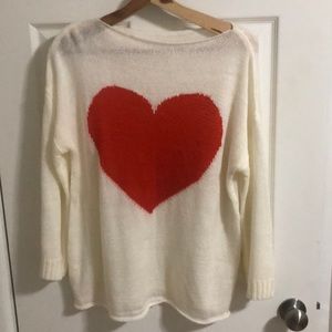 Heart knit sweater